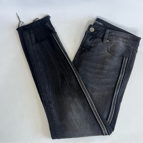 Dear John Light Black Stripe Step Hem Joyrich Jeans - Picture 10 of 10